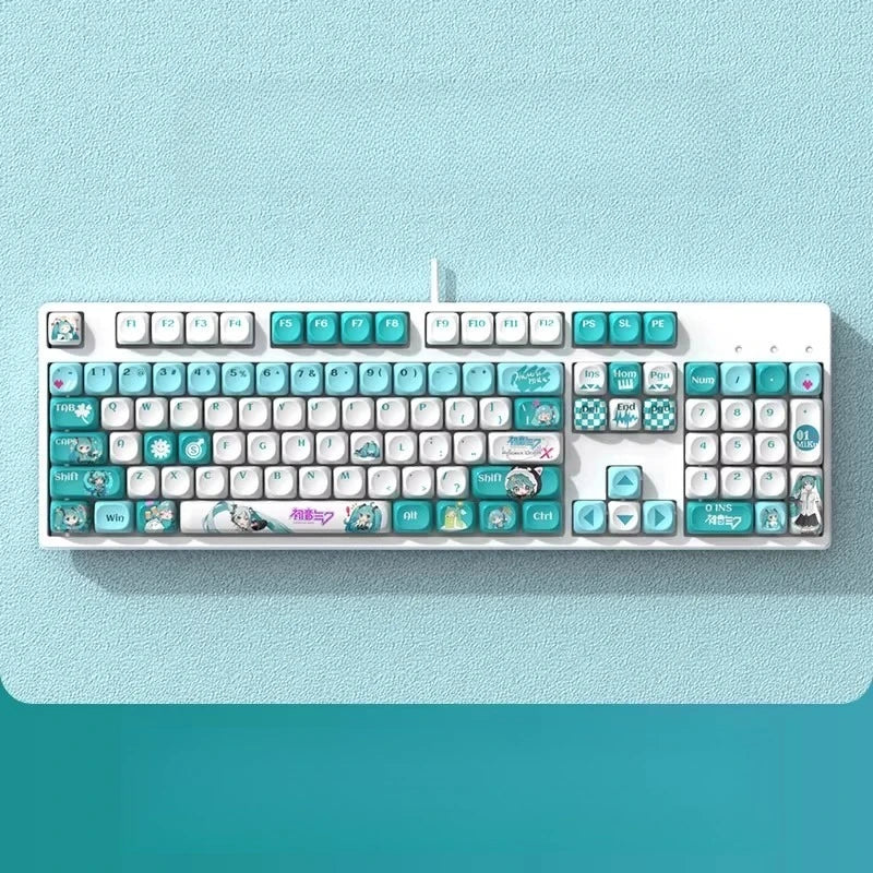 Anime Theme Mechanical Keyboard Cosplay Hatsune Miku Chopper Ayanami Rei Figure Gaming Keyboard Boys Gifts