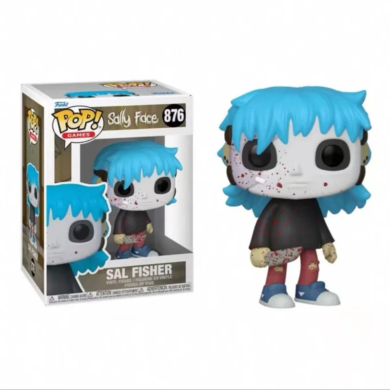 Funko Pop! Sally Face 472 Action Figures Larry Sal Fisher 876 Vinyl Figure Horror Suspense Collect Statue Doll Model Toys Gifts