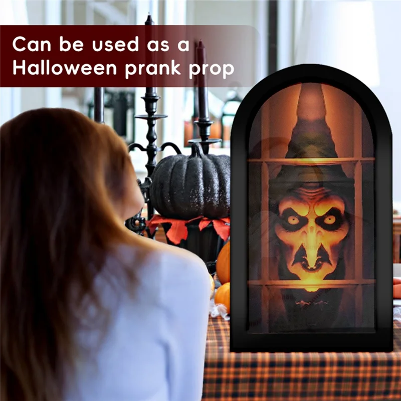 A69ehalloween Decor Gruselige Gruselige Geister Gruselige Augen Geisterspiegel Hologramm Halloween Geister Hexenspiegel