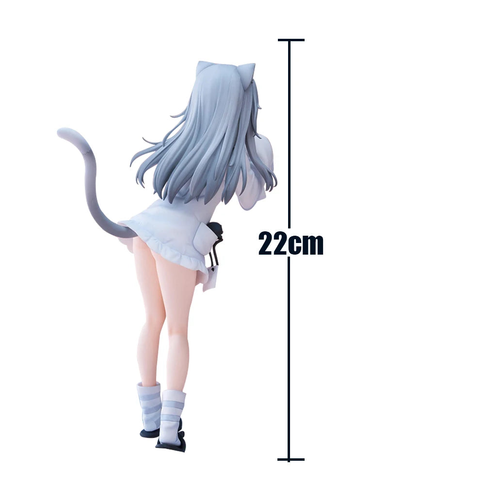 Original illustration figure Nachoneko Figure Stand Animation Model Toys adult Nacho Neko figure PVC statues ornament gifts 22cm