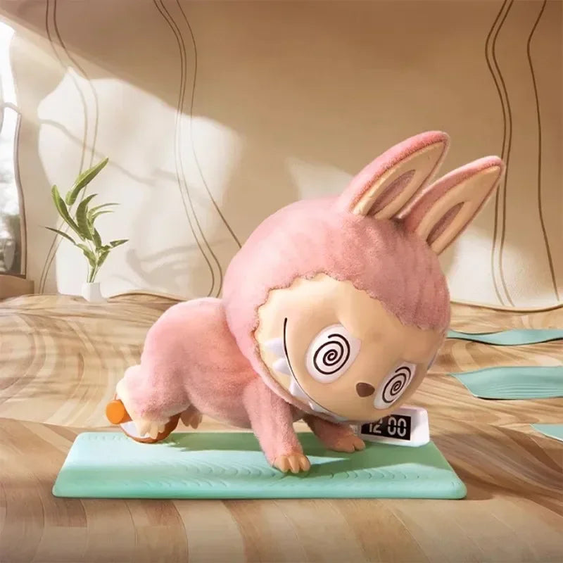 Authentische und beliebte POPMART THE MONSTERS Labubu Lazy Yoga Sammelfigur in Blindbox – Spielzeug, Dekoration, Geschenk