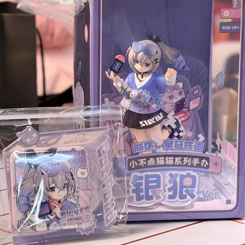 In Stock Genuine Mihoyo Ribose Rise Up + Series Honkai：Star Rail Sliver Wolf Tiny Cat Series Sliver Wolf Model Toy Birthday Gift