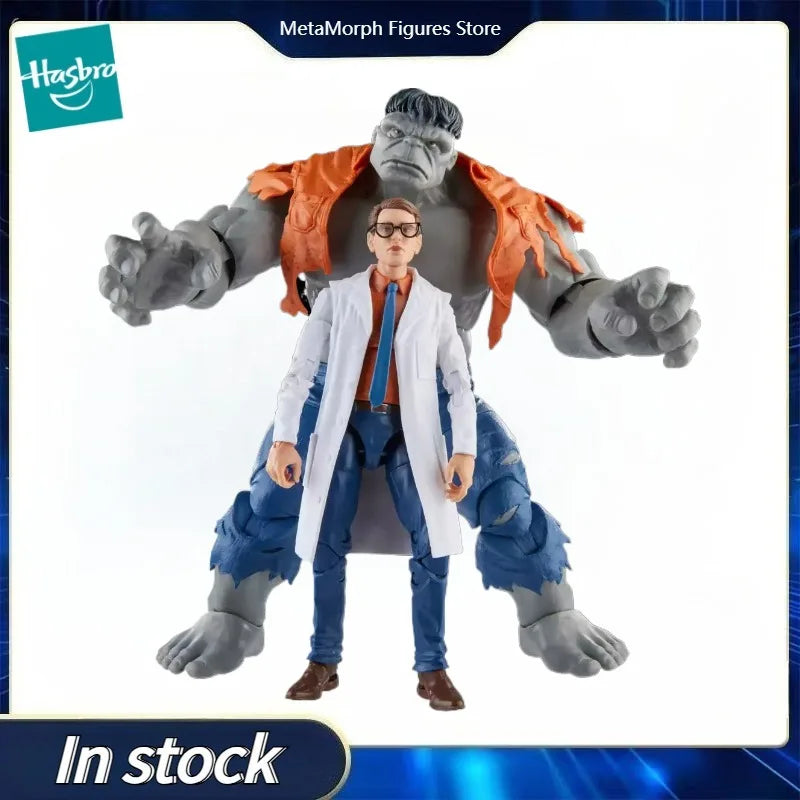 Original Hasbro Marvel Legends Series Gray Hulk OR Bruce Banner Avengers 60th Anniversary Action Figure Model Toys Collection