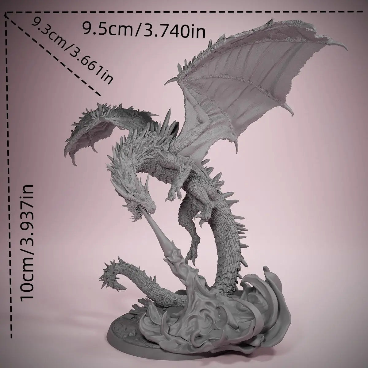 Talaris Dragon Firedragon 3D Printed Painted and Colored Figurines and Ornaments Self-assembly DIY Coloring Figurines