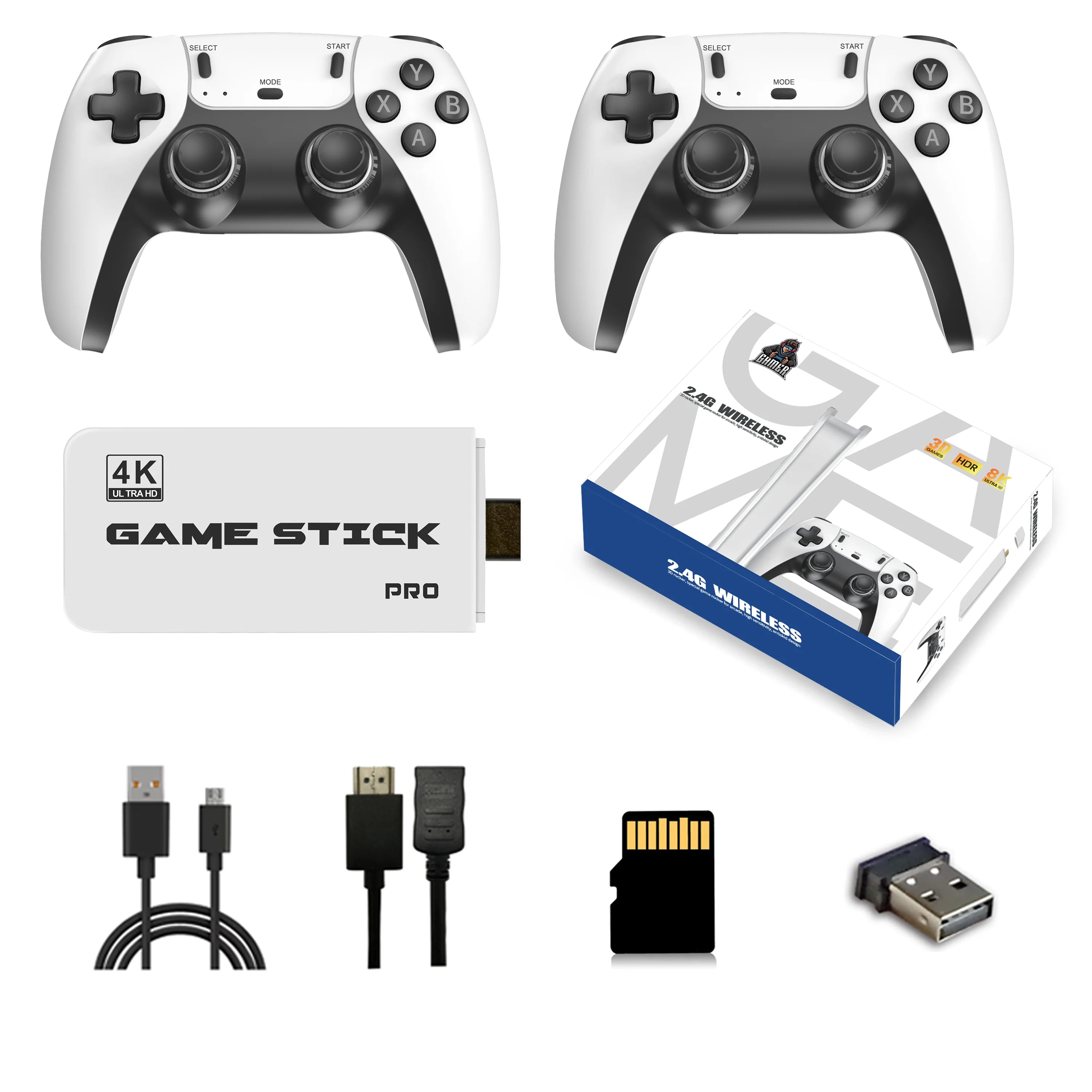 4K TV Game Stick M15 Videospielkonsole Eingebaute 40000+/50000 Spiele 128G Handheld-Spiel-Player Wireless Controller Retro Gamepad