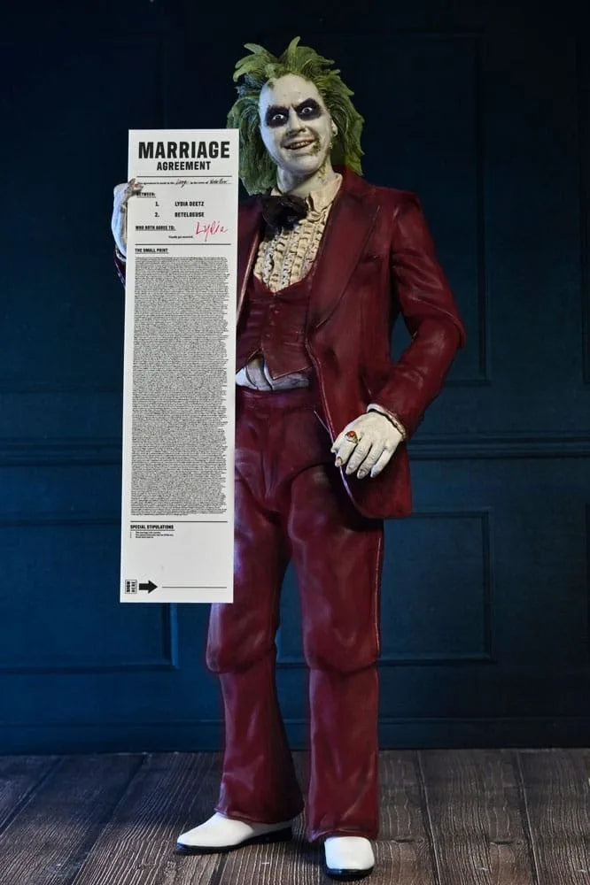 NECA 57305 Toys Beetlejuice Beetlejuice Action Figure Ultimate "Red Tuxedo" Beetlejuice 18 cm Collection Original Doll Gift