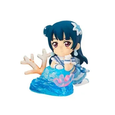 Original BANDAI LoveLive! Sunshine Aqours Gashapon Toy Watanabe You Sakurauchi Riko Kanan Matsuura Kit Mini Action Figures Doll