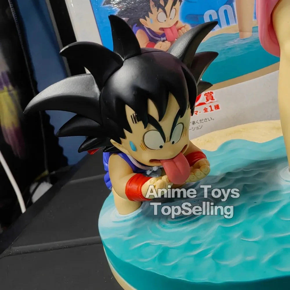 16cm Anime Dragon Ball Z Figure Goku And Bulma Figure PVC Statue Collectible Model Toys Gifts