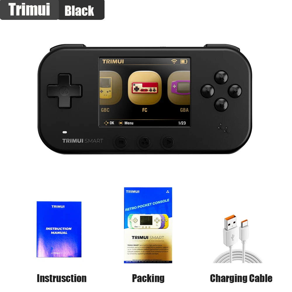 TRIMUI SMART Handheld 2.4'' IPS Screen Wifi BT4.0 SmartPro Mini Linux System Retro Portable Video Simulator Console Gamer Gifts