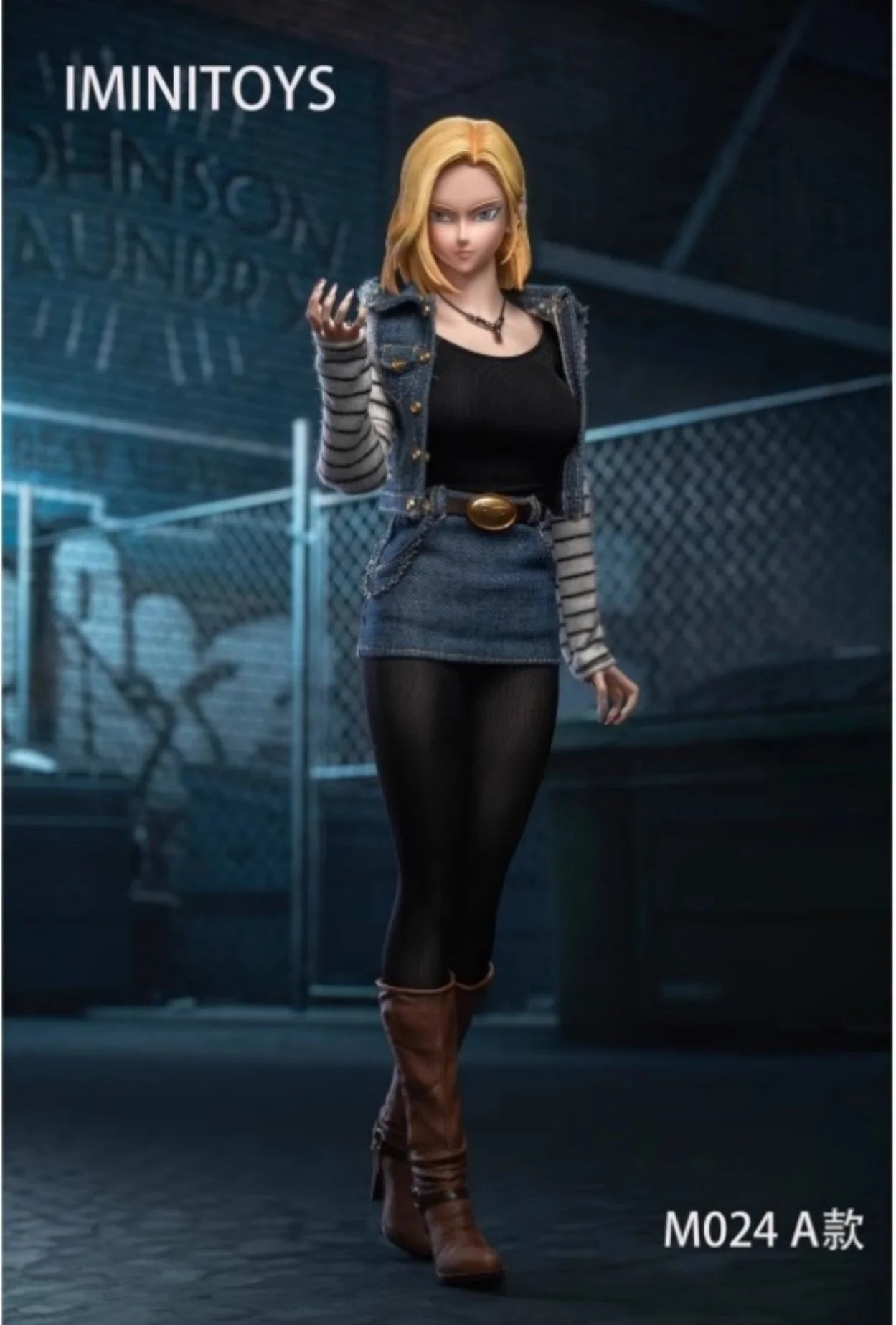 Iminitoys M024 1/6 Lazuli Denim Clothing Suit & Head Sculpt Model Fit 12'' Figure Body