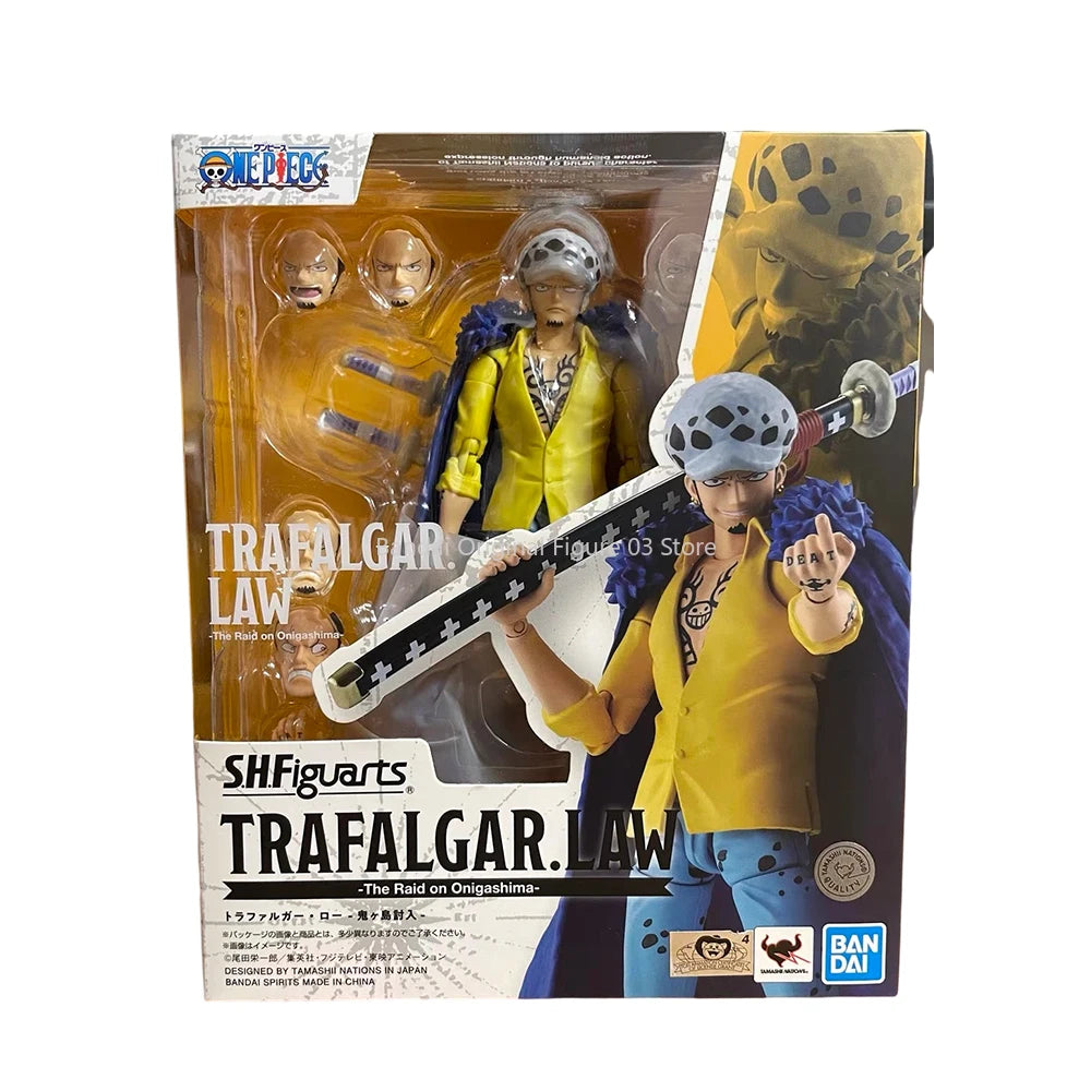 Original One Piece SHFiguarts Trafalgar Law Figur Der Überfall auf Onigashima Actionfigur PVC Sammlermodell Spielzeug