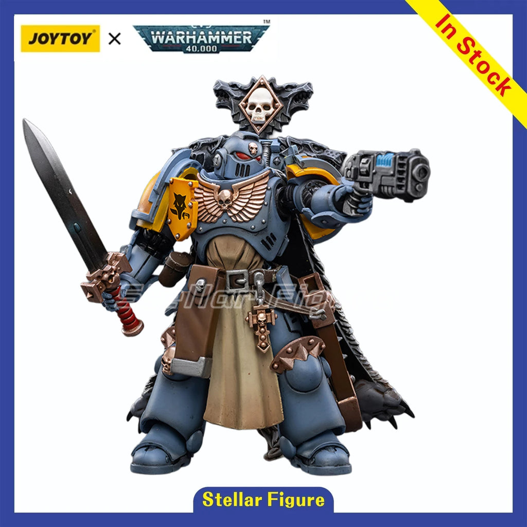 【SF】JOYTOYS 1/18 Action Figure Pmaris Space Marines Space Wolve Bladeguard Veteran Model Toys Gifts Collection Ornaments