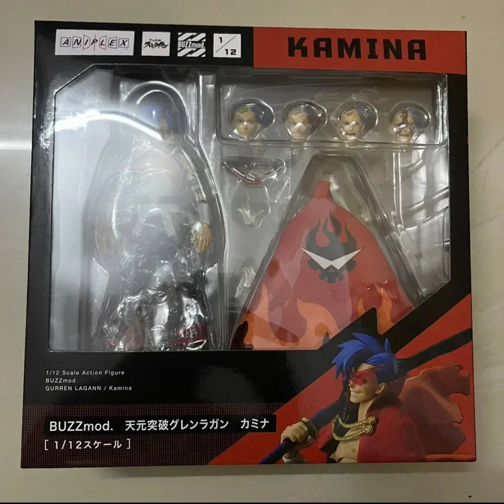 ANIPLEX Original BUZZmod Kamina  Action Figure Anime Tengen Toppa Gurren-Lagann Character Model Toy Gift Collection