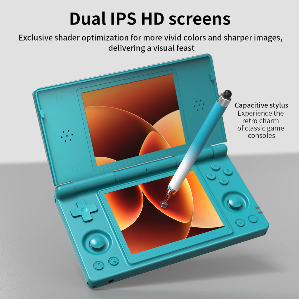 Anbernic RG DS Retro Video Game Console 4 Inch IPS Dual Multi-touch Screen Android 14 Flip Game Player RGDS For Christmas Gift