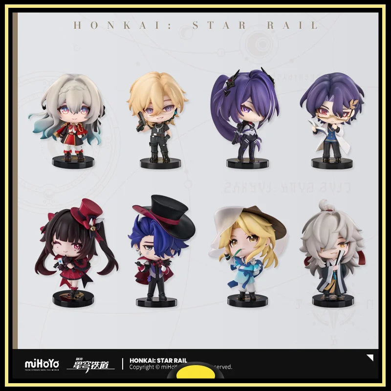 Honkai Star Rail Genuine Peripherals Action Figures Toys March 7th Dan Heng Q-version Sitting Toy Gift EX CASHAPON Original