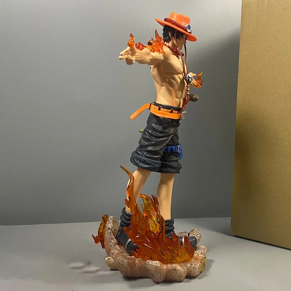27cm One Piece Anime Ace Figure Portgas D Ace Action Figurine Pvc Model Statue Doll Collection Decoration Toys Gift Ornaments
