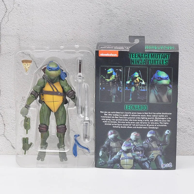 NECA 4Pcs/Set Teenage Mutant Ninja Turtles Leonardo ‌Raphael  Action Figure Film Edition Movies Model Anime Kids For Toy Doll