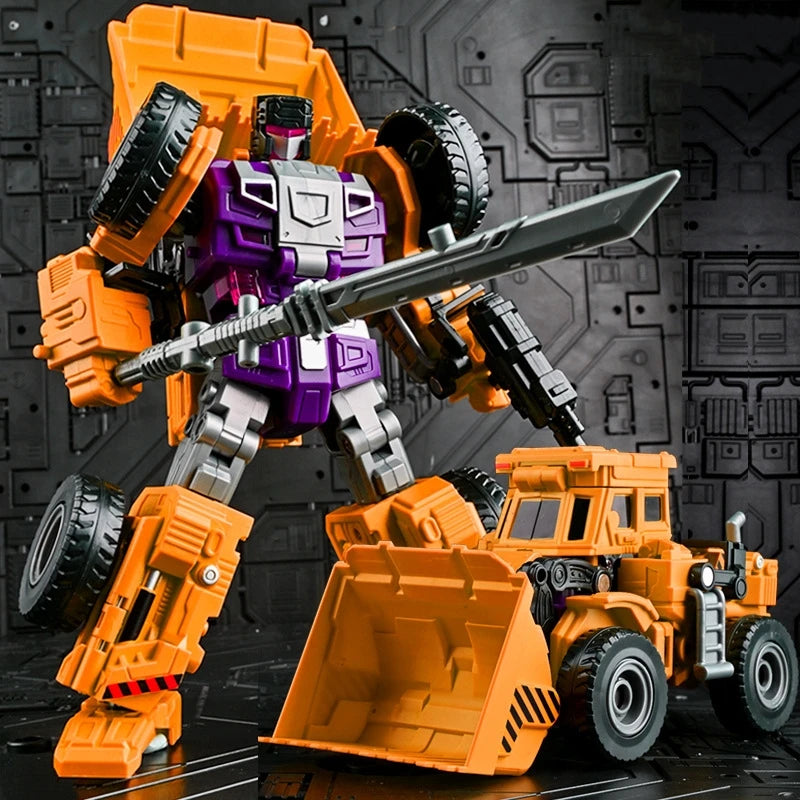 Jinjiang 6 in 1 Action Figure Devastator Toy Anime Transformation Robot Car Engineering Vehicle Excavator Blender Hook Model Kid