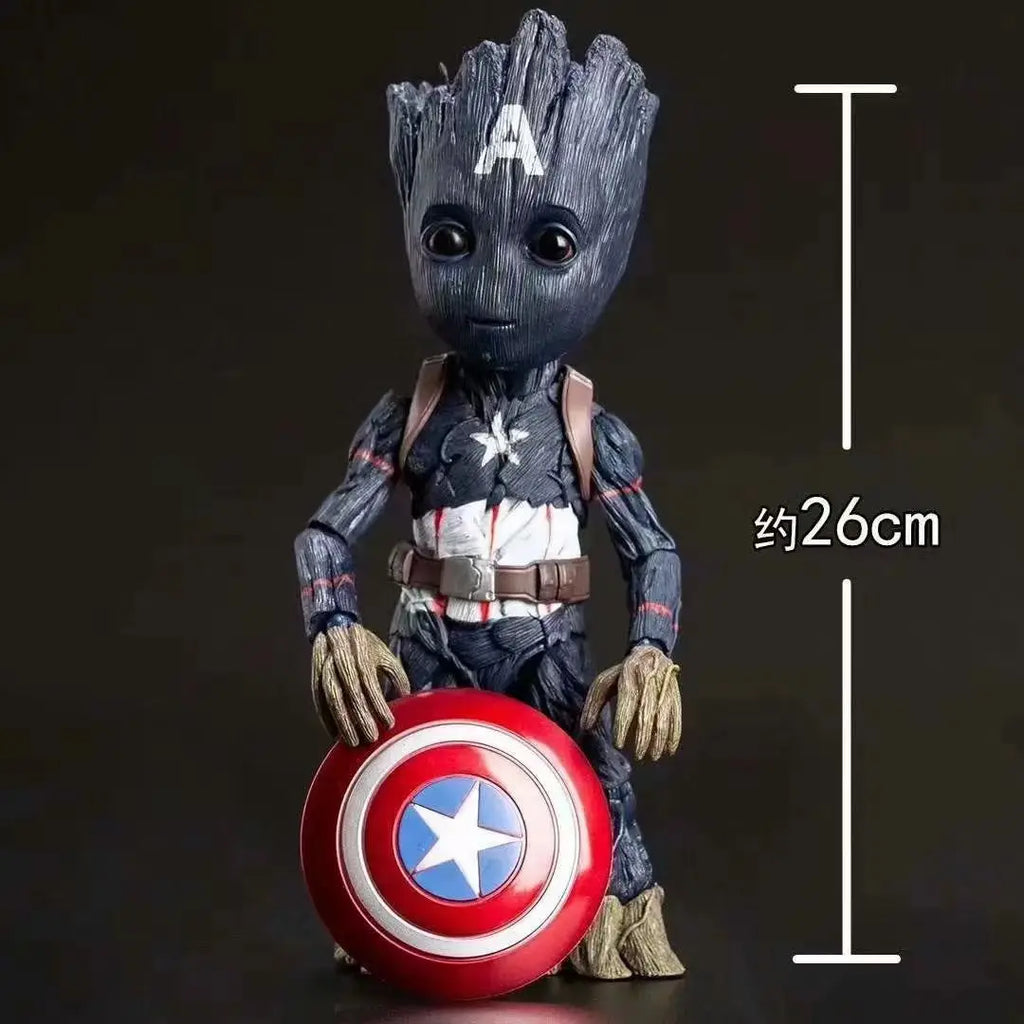 25cm Marvel Groot Cos Deadpool Wolverine Series Action Figure Hawkeye Movable Joint Figures Boy Toys Ornaments Birthday Gift