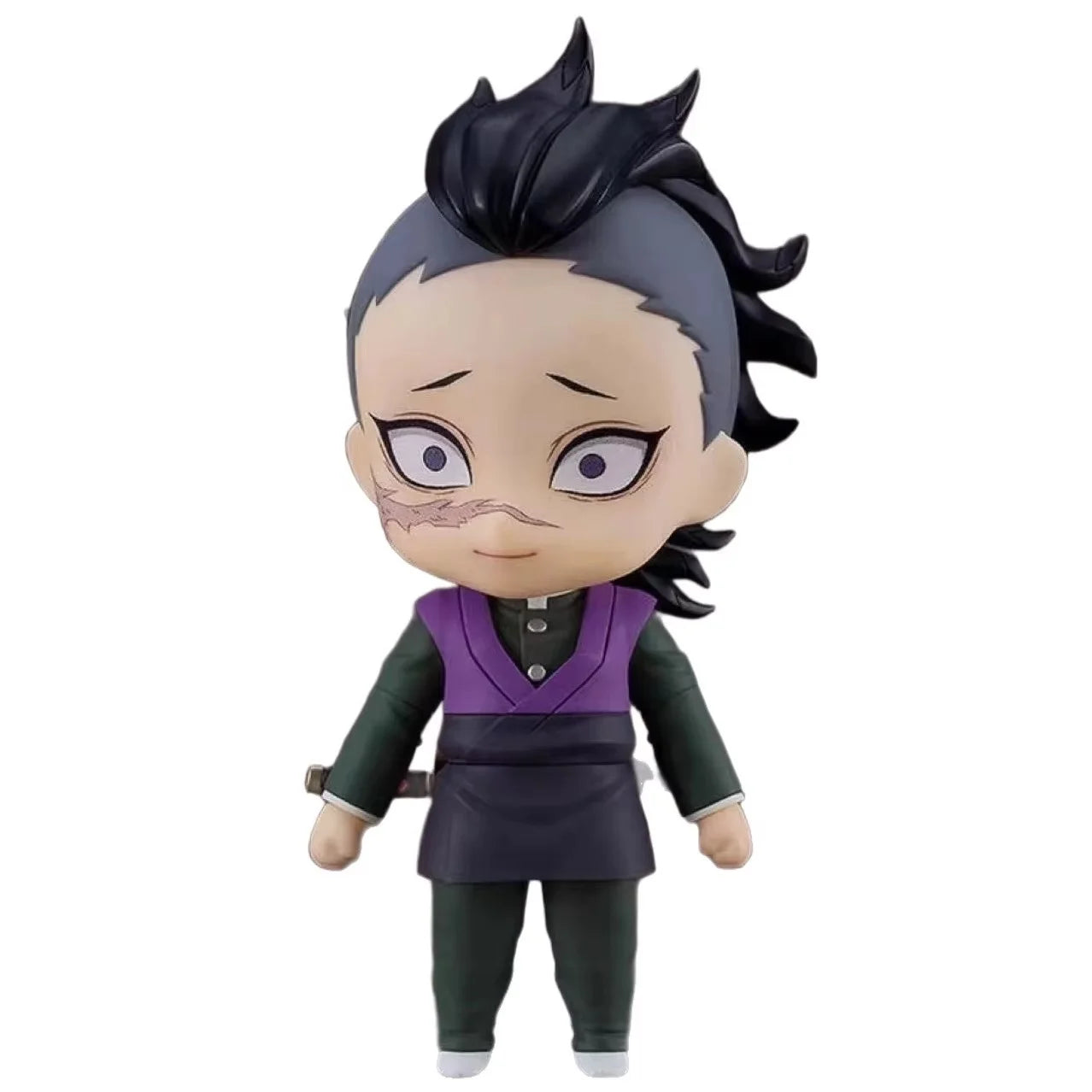 Demon Slayer Shinazugawa Genya Q Edition Action Figure Movable Face Change Clay Man Garage Kit Collectible Toy for Fans