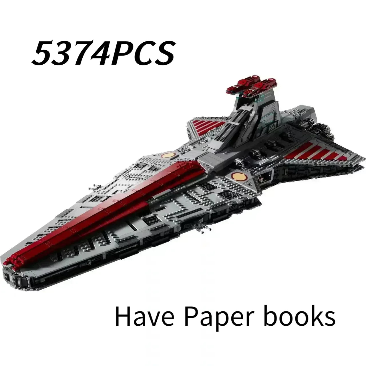 Stock NEW 75367 Biggest Venator Class Republic Attacks Cruiser 5374Pcs Home Decoration Assembly Model For Christmas Gifts