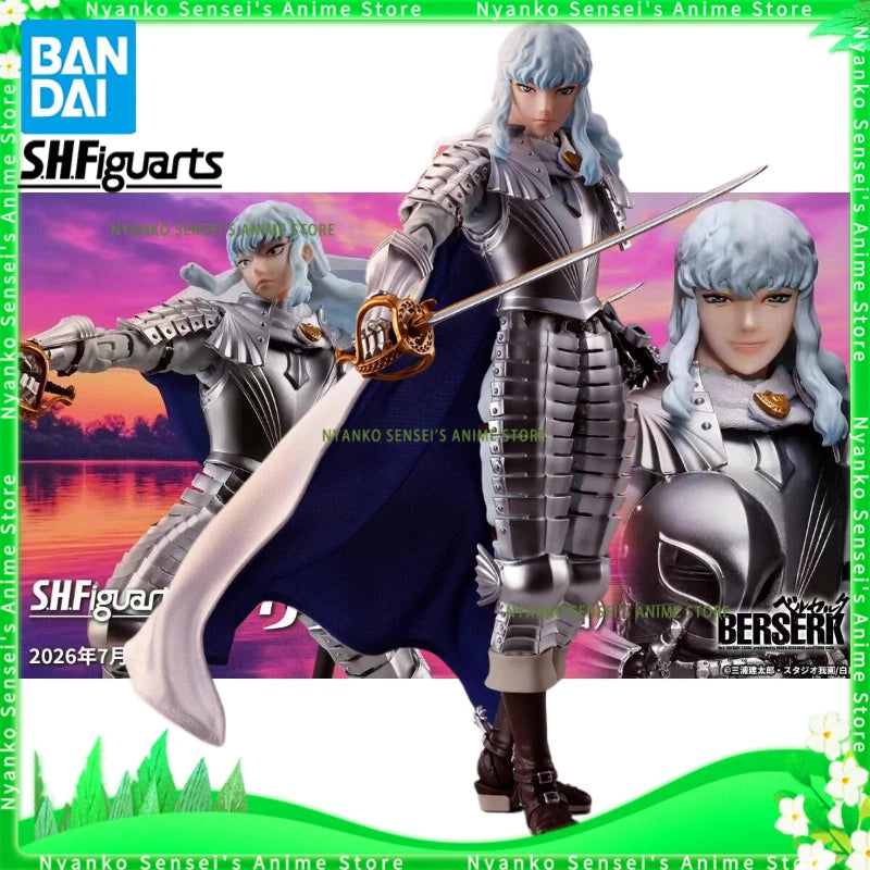 Bandai Berserk S.H.Figuarts Griffith The Band of The Hawk 15.5cm SHF Action Figure Anime Model Trendy Toys Desktop Collectibles