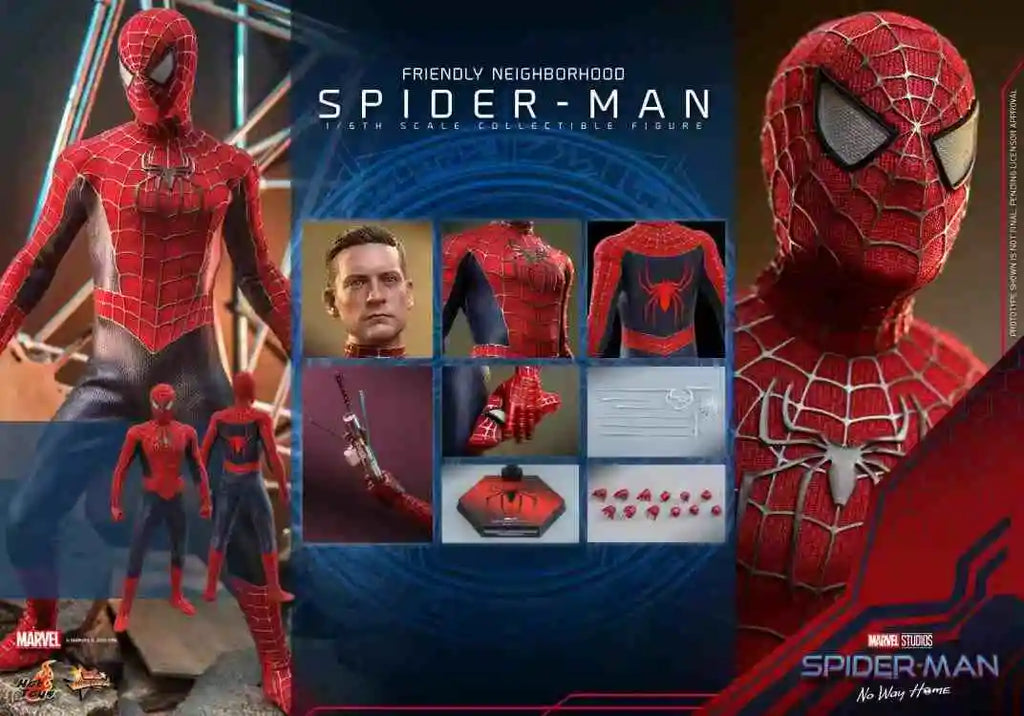 Original Hot Toys Tobey Spiderman Action Figure 1/6 Spider-Man No Way Home Tobey Maguire Statue Collection Spider Man MMS661