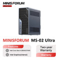 MINISFORUM MS-02 Ultra MINI PC Intel Core Ultra 9 285HX/275HX DDR5  Slots*4 With PCIe 5.0 x16 Expansion Wi-Fi 7 Bluetooth 5.4 PC