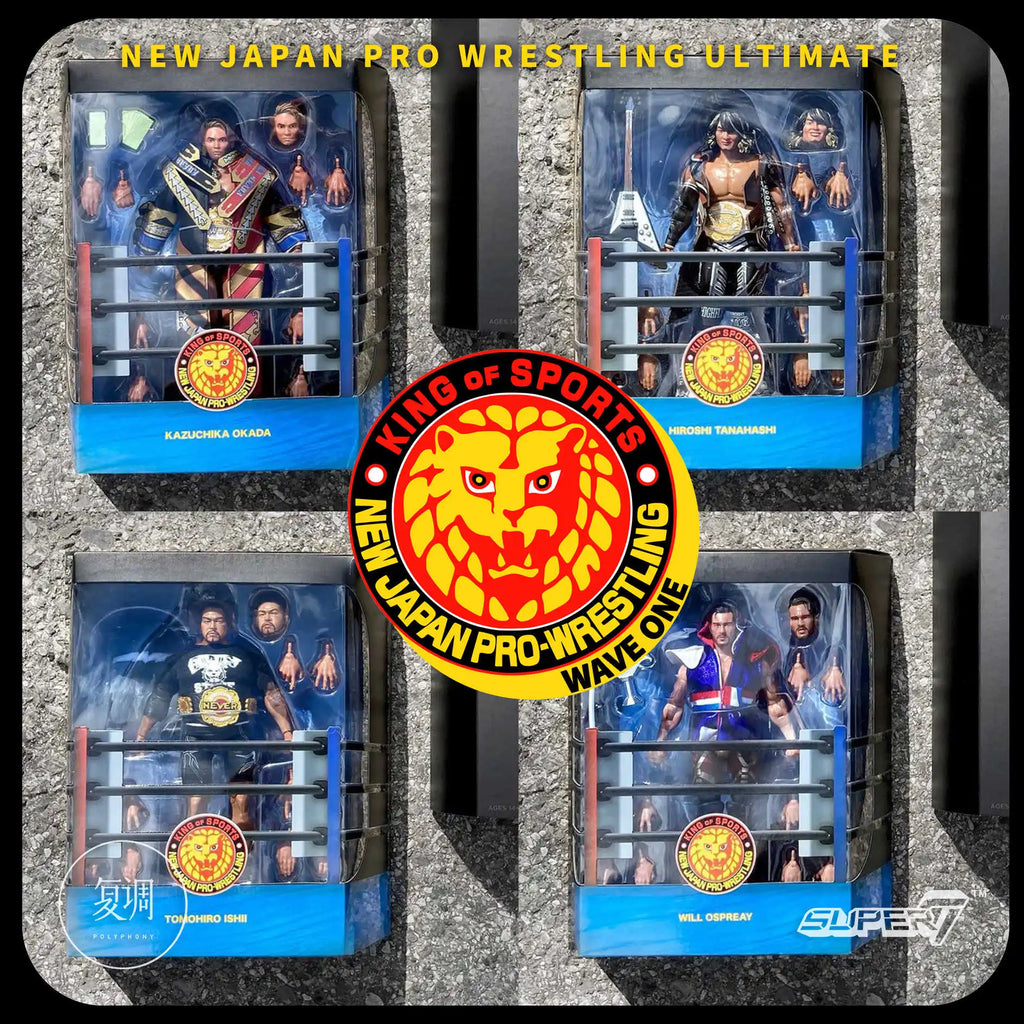 Super7 New Japan Pro Wrestling Bushi Hiromu Takahashi Tetsuya Naito Series 2 NJPW Ultimate Edition 7 Inches