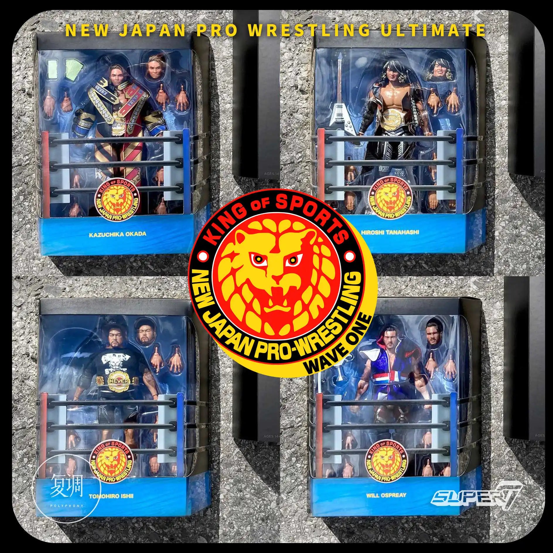 Super7 New Japan Pro Wrestling Bushi Hiromu Takahashi Tetsuya Naito Series 2 NJPW Ultimate Edition 7 Inches