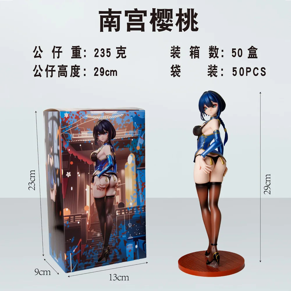 29CM Anime Sexy Nangong Cherry Beauty Girl Figures Doll Decor Kawaii Character Collect Model Peripheral Figurine Gifts