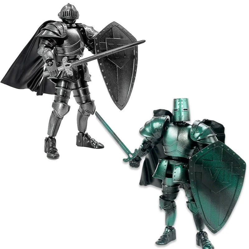 Medieval Knight  Lucky 13 Doll Figure Movable Joint Puppet Joint Building Block 3D Assembled Boy Toys Gifts Building Blocks Kids