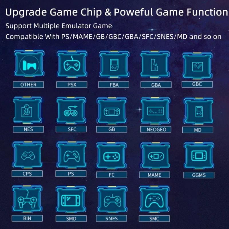 Преносима ретро игрова конзола 7-инчов HD екран, аркадна видеоигрална конзола с 7000 безплатни игри за PS1/MAME, подарък за момче/дете