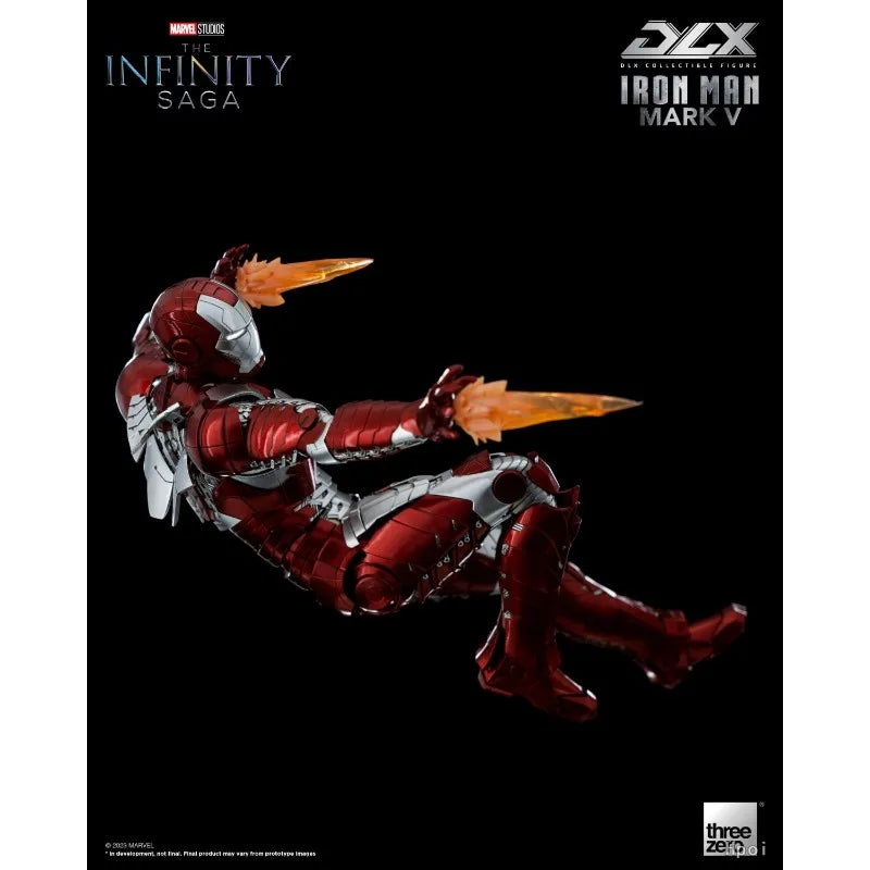 Original Threezero MARVEL THE INFINITY SAGA DLX Iron Man Mark 5 Anime Figure Model Toys