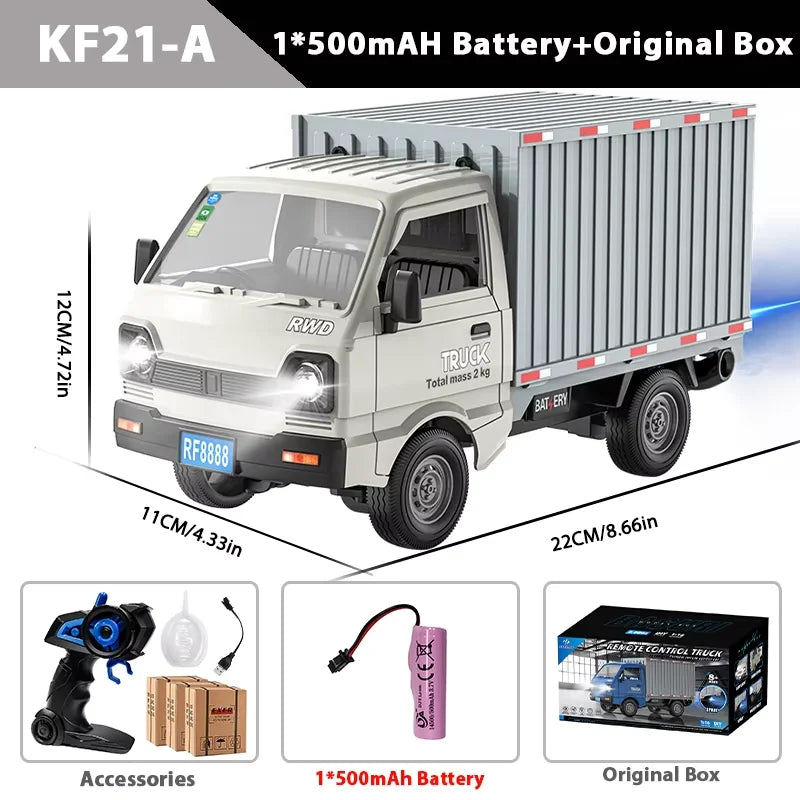 ZWN 1:16/1:18 RC CAR Simulation Drift Climbing Truck Led Light Small Cargo Remote Control Electric Toy Model for Kids Gifts