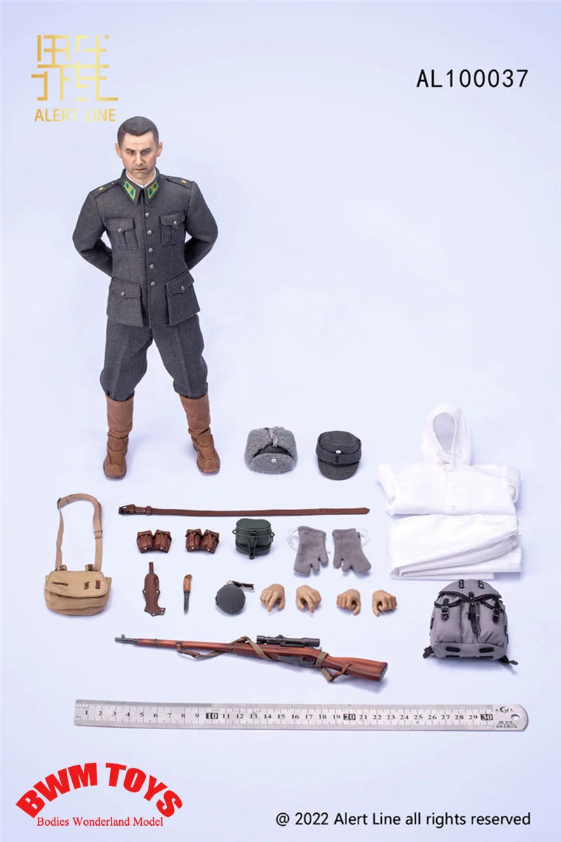 Big Sale Alert Line AL100037 1/6 Scale Collectible WWII Finnish Army Male Soldier Action Figure Model with Weapon Accessory