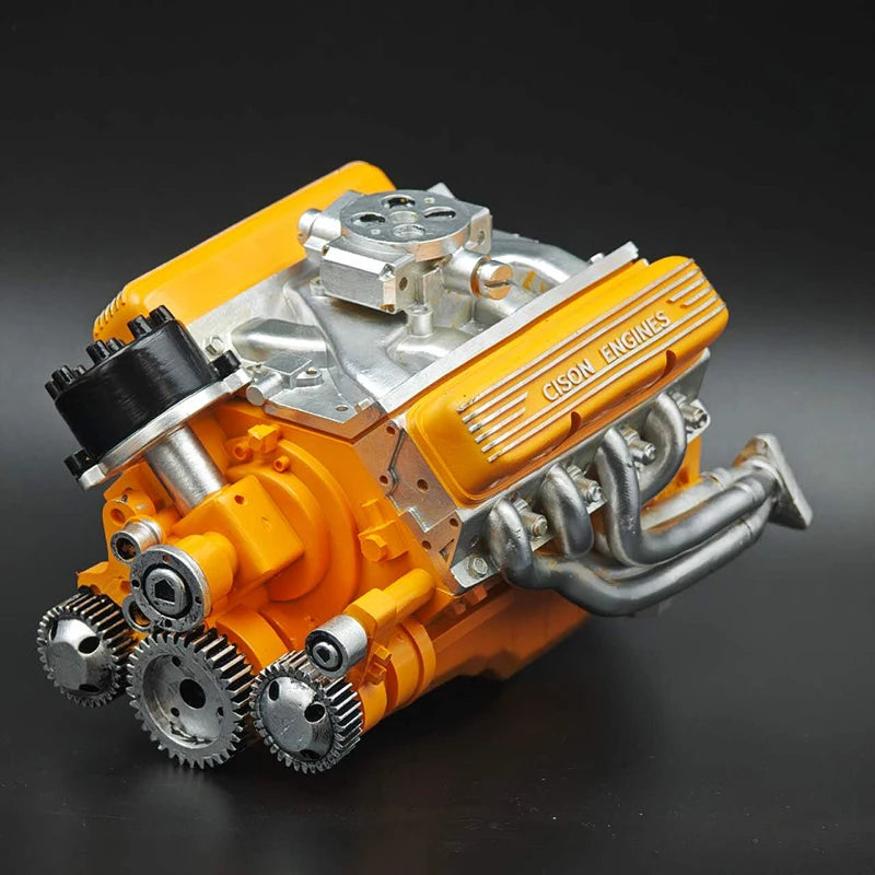 New V8 Engine Model Ornament, Metal Micro Engine Model Educational Display Kit, Suitable Gift For Car Enthusiasts For Collection