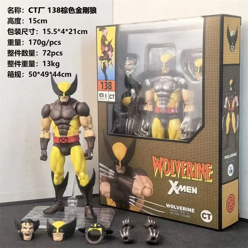 Ct Toys Wolverine Mafex 096 138 Manga Version Action Figure Logan Classic Battle Suit Marvel Mobile Hot Sale