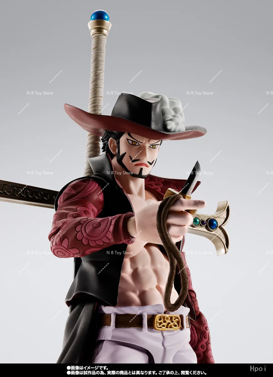 In Stock Bandai One Piece S.H.Figuarts Jerakil Mihawk -Hawkeye -Anime Character Model Toy Collection Gift