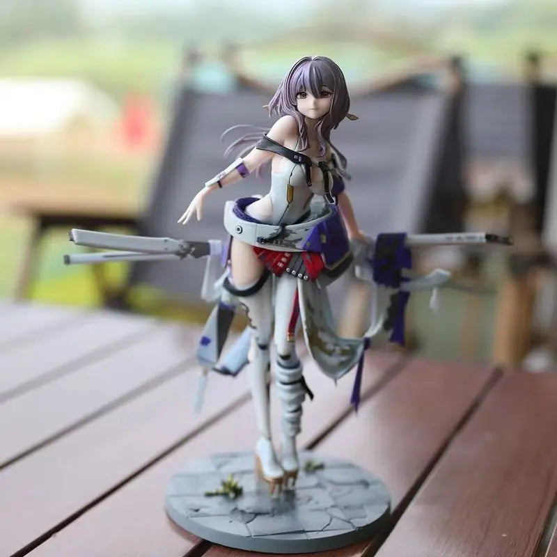 Crimson Battle Maiden Gk Figure, Exquisitely Painted Anime Statue With Official Aesthetic, Premium Display Model