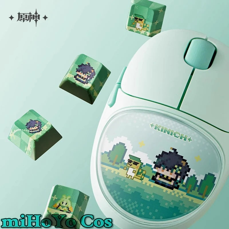 [Genuine] miHoYo Official Game Genshin Impact Kinich Cosplay Silent Mouse Pad Set Anime Cartoon Accessories Halloween Gift