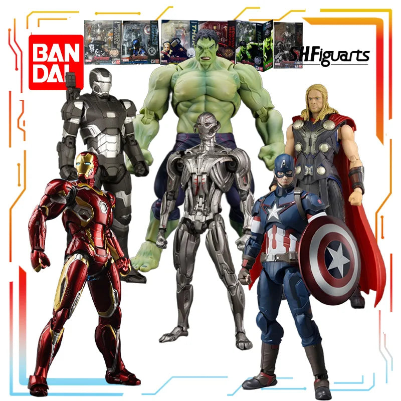 Authentic Bandai Original SHF Movable Series Avengers Alliance 2 Anime Action Figure Model Toys Model Boys' Toys Gifts for Boys