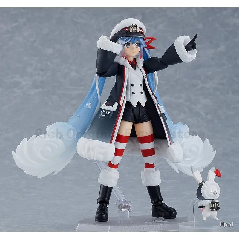 【In Stock】Original Max Factory Figma#EX-066 Hatsune Miku Snow Miku 2022 Grand Voyage Anime Action Figure