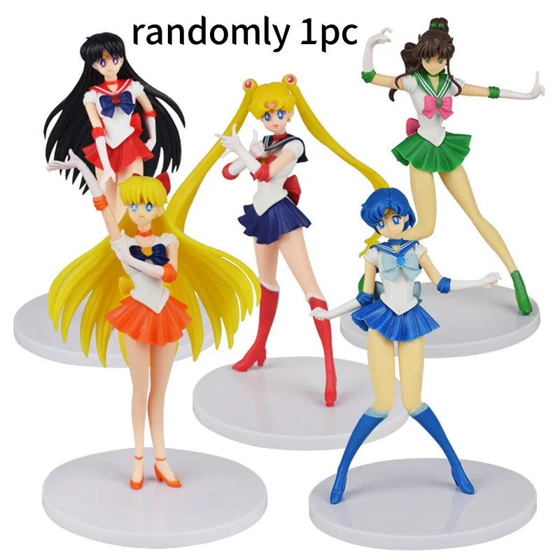 17 см Карикатура сладко момиче Sailor Moon Аниме фигурка PVC екшън аниме фигурка модел Kawaii кукла настолни орнаменти