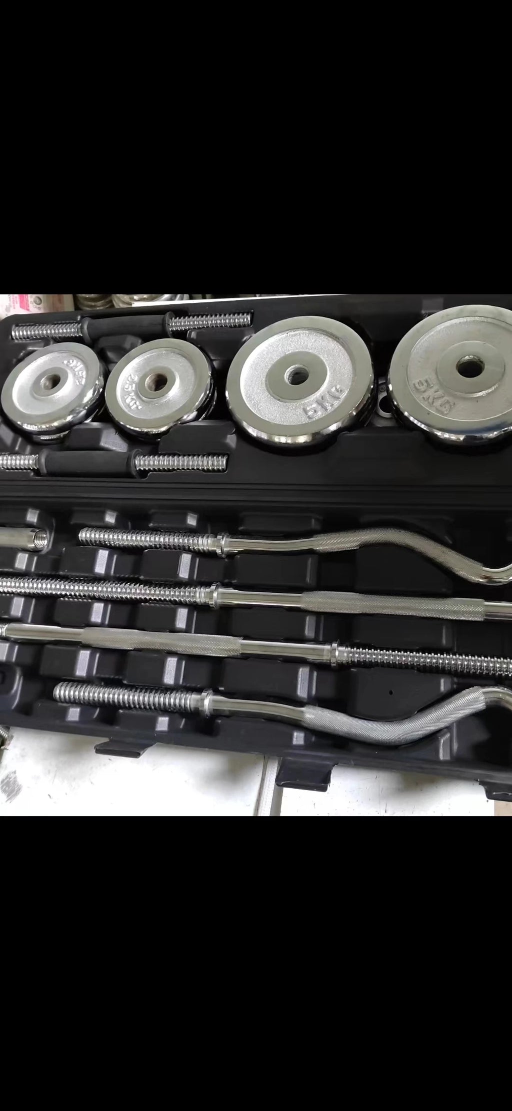 Galvanisieren Sie die Plattierung der 55kg Fitness-Ausrüstungs-Turnhallen-Gewichte, die justierbare Hantel eingestellt werden