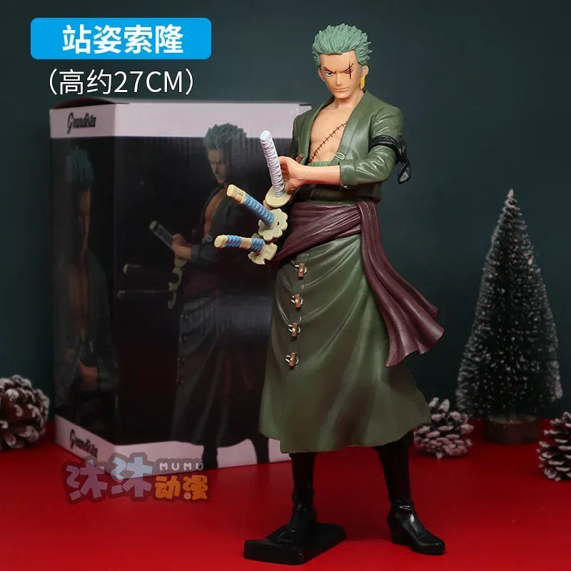 One Piece Anime Figurine Ros Luffy Roronoa Zoro Ace PVC Statue Action Figure Monkey D Luffy Classic Smiley Model Toys Kids Gifts