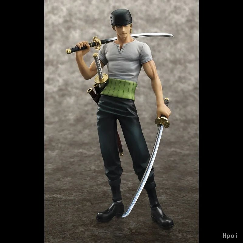 Megahouse Original Portrait.Of.One Series Roronoa Zoro 10th Anniversary Limited Edition Not Movable Figure Statue Model Toys
