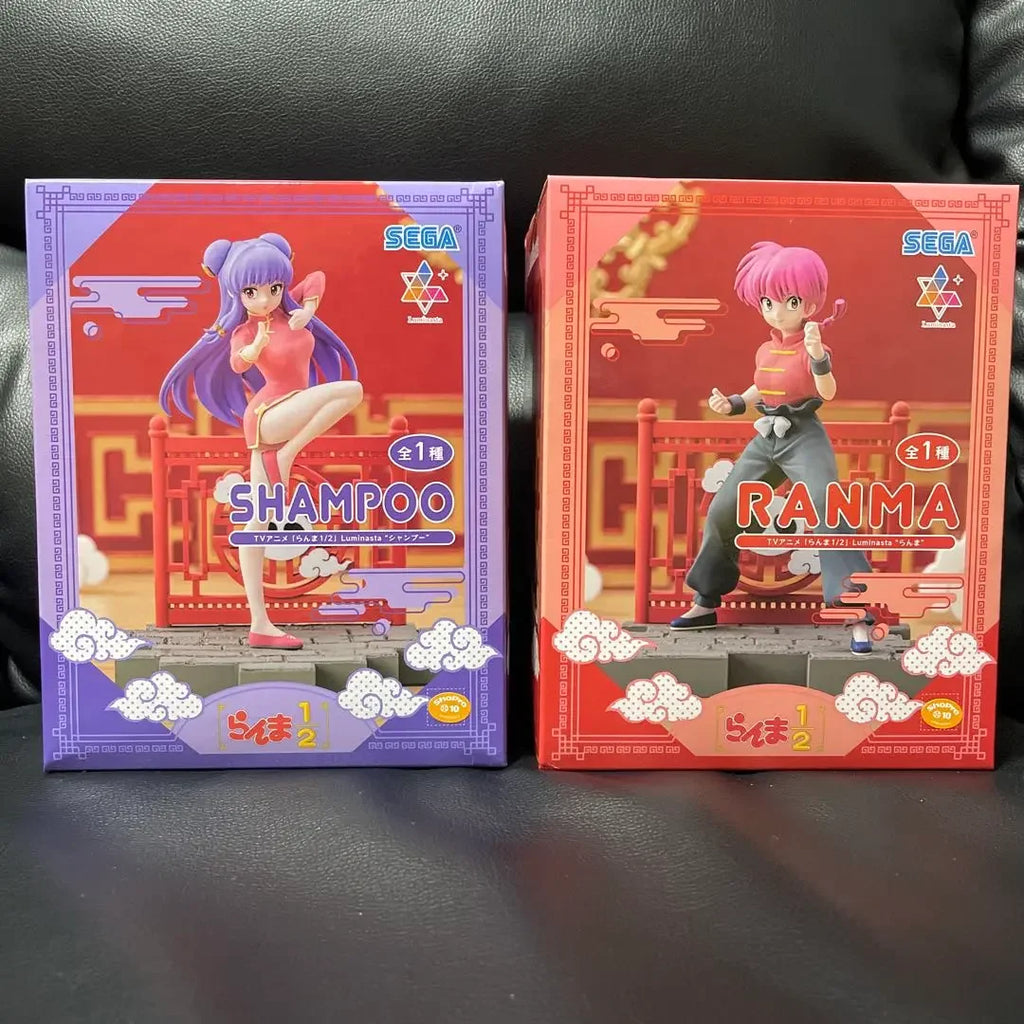 Original SEGA Ranma 1/2 Luminasta Shampoo Tendou Akane Saotome Ranma 19Cm Kawaii Doll Action Figure PVC Model Collectible Toys
