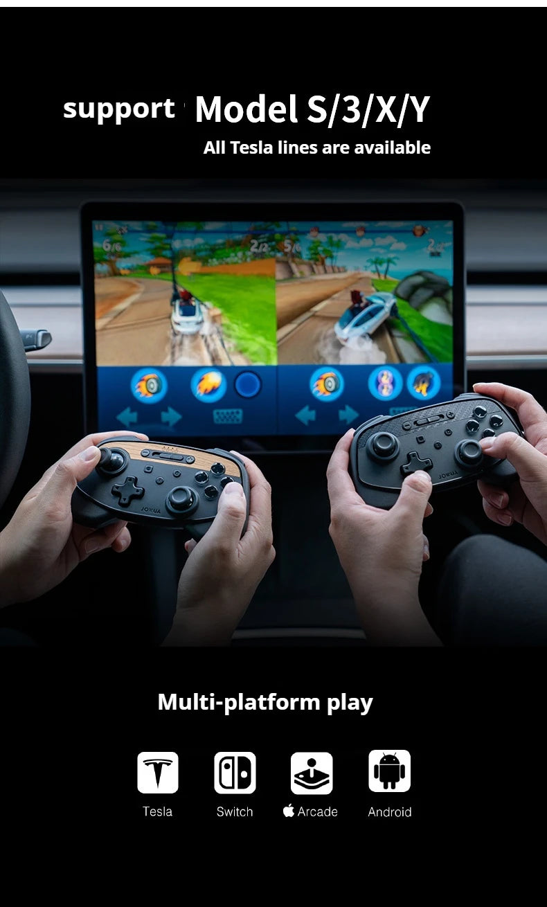 Jowua Wireless Gamepad Tesla Model Yxs3 Wireless Bluetooth Gamepad Multi Platform PC Gamer Controllerr Artifact Gamepa Gyroscope