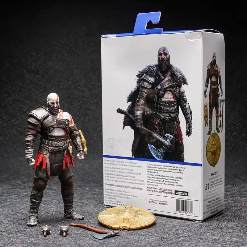 Kratos Model God Of War Ragnarok Figuras Game Action Figure Toys Anime 6-Inch Collectible Figurine Movable Doll Display Gift